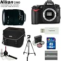 Nikon D90 DX 12.3MP Digital SLR (Body Only) + Sigma AF 18-200mm f/3.5-6.3 DC OS Zoom Lens + 16GB CF + Spare Nikon Battery + Gadget Bag + 3PC Filter Kit + Deluxe Photo Bundle Kit