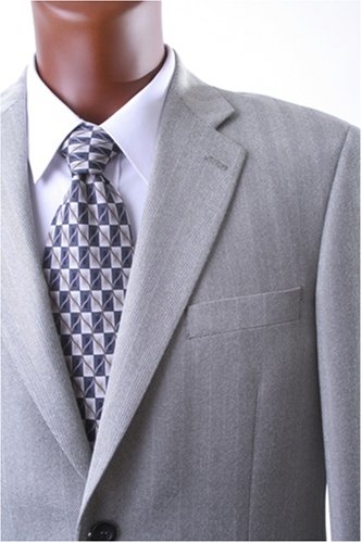 Men's Single Breasted 2 Button Gray Sport Coat with Center Vent