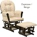 Baby : Hoop Glider & Ottoman - Espresso / Beige