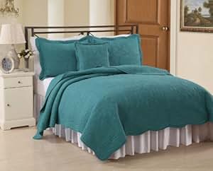 Amazon Com American Traditions French Tile Quilt Teal