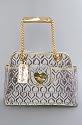 Betsey Johnson The Large Satchel in Silver Party Hearty,Bags (Handbags/Totes) for Women
