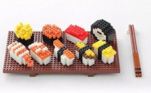 Otulet Sushi Sashimi Japanese Food Building Mini Blocks Toy Building Blocks Nano Blocks Diamond Building Set DIY Educational Toys Playset Gift (with Otulet® FREE Brick Separator)