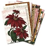 Assorted Set of Christmas Vellum Overlay Greeting Cards ( 13 cards)