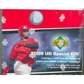 2006 Upper Deck Special F/X Baseball Cards Unopened Hobby Box 2006 Upper Deck Special F/X Baseball Cards Unopened Hobby Box (16 packs/box, 4 cards per pack, average of 2 memorabilia cards & 3 Autograph cards per box!)