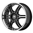 Motegi Racing Series MR056 Gloss Black Finish Wheel with Machined Lip (20x8.5"/5x4.25, 4.5")