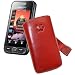 Suncase Ledertasche (Lasche mit R�ckzugfunktion) f�r Samsung GT S5230 Star / S-5230 rot