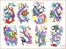 Handmade Chinese Paper Cuts -- Dragon (Small Set)