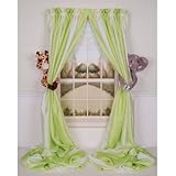 Curtain Critters Plush Jungle Safari Giraffe and Elephant Curtain Tieback, Car Seat, Stroller, Crib Toys Collector Set