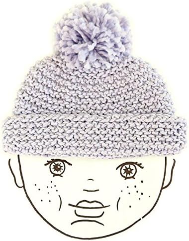 Giggles Baby Hat - learn to knit kit with video course for absolute beginners (Light Pink)