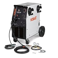Hobart 500536 Ironman 230 250 Amp MIG Welder With Wheel Kit & Cylinder Rack