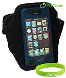 Premium Blue Neoprene Armband Case for AT&T Sprint Verizon Apple iPhone 4S. CrazyOnDigital Retail Package