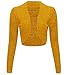 Thever Women Ladies Long Sleeve Knitted Metallic Lurex Shrug Cardigan Bolero Crop Top