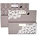 Mead Organizher Hanging Magnetic Storage Pockets, Large, 12 x 10 Inches, Gray with Floral Accents (98050)