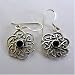 Legends of Ireland Celtic Knot Drop Sterling Silver Earrings with Genuine Onyx