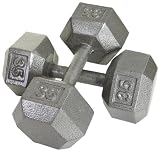 USA Sports Hex Style Dumbbell (Gray Baked Polyester Finish)