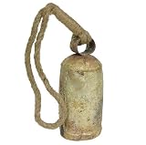 Traditional Camel Caravan Bell with Jute Rope Hanger, 18" long