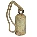 Traditional Camel Caravan Bell with Jute Rope Hanger, 18" long