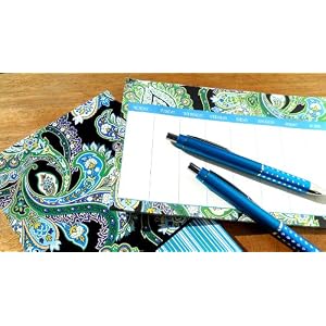Ana Grace 4-piece Planner Set in Dark Blue with Paisley