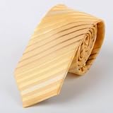 Yellow Stripe Skinny necktie Matching Gift Box Set Wheat boyfriend presents PS1044
