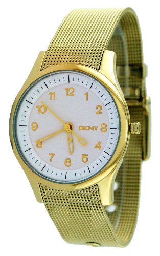 DKNY #NY4835 Women's Gold Tone Mesh Band Analog Watch