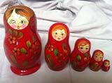 Russian Strawberries Nesting Doll 5 Pieces