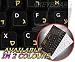 HEBREW-ENGLISH NON-TRANSPARENT KEYBOARD STICKER ON BLACK BACKGROUND