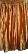 2 Golden Indian Silk Sari Drapes Panel 84"