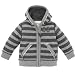 striped zip-up hoodie