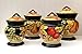 Casa Cortes Barcelona Collection 4-Piece Hand-Painted Canister Set, 85901 By ACK