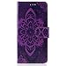 Uncle.Y Galaxy S7 Case,S7 Case, Flip PU Leather Wallet Case Magnetic Buckle Protector Cover with Card Slots Case for Samsung Galaxy S7 (Purple Flower)