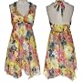 LA BELLE Ruffle Floral Halter Dress