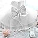 NNJXD Girls' Tulle Flower Princess Wedding Dress for Toddler and Baby Girl White 3-4 Years