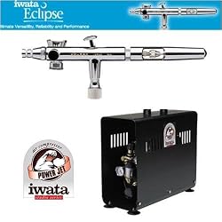 IWATA ECLIPSE HP-SBS AG AIRBRUSHING SYSTEM WITH POWER JET AIR COMPRESSOR