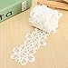 KINGSO 3 Yards Fabric Flower Lace Trimming For Costume Dress Sewing Crafts White