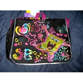  Spongebob Squarpants Reversable Double Flap Messenger Bag