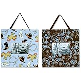 Trend Lab Set of 2 Frame Set , Cowboy Print