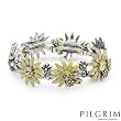 PILGRIM SKANDERBORG, DENMARK Wonderful Bracelet With Crystals and Simulated gems Made in Silver Base metal and Two tone Enamel. Total item weight 47.5g Length adjustable