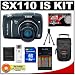 Canon PowerShot SX110 IS 9.0MP Digital Camera (Black) + 8GB SD Card + Precision Design Accessory Kit