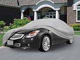 SUPERIOR TRUE 100% WATERPROOF CAR COVER COVERS MID SIZE SEDAN - ALL SEASON PROTECTION - GRAY COLOR - 3x PILLOW SOFT INNER COTTON LAYER (FITS LENGTH 190" - 210")