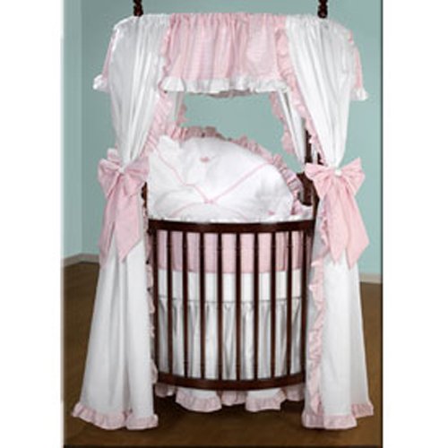 Baby Doll Bedding Darling Pique Round Crib Bedding Set Pink shopping