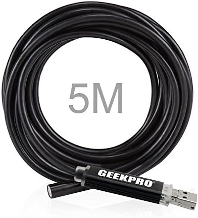 GEEKPRO® 5M/16ft Waterproof 6LEDs 2 in 1 USB Borescope Inspection Camera Endoscope Snake Camera for Laptops and Android Smartphones