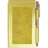 Wellspring Flip Notes Safari Green Skin Metal Notepad w/Pen