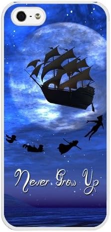5s Case,iPhone 5 Case,Peter Pan Quotes Never grow up White Plastic iPhone 5 Scratch-Resistant Protective Case