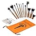 EmaxDesign Makeup Brush Set Professional 12 Pieces Bamboo Handle Premium Synthetic Kabuki Foundation Blending Blush Concealer Eye Face Liquid Powder Cream Cosmetics Brushes Tool Kit With Bag
