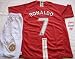 Kids Soccer Jersey England MANCHESTER United C. RONALDO (FREE Shorts)
