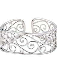 Sterling Diamond Cuff Bracelet - 0.25 Ct. -- LIFETIME WARRANTY