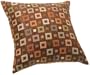 Brentwood Geometric Chenille 20 by 20-Inch Jacquard Pillow, Chocolate