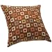 Brentwood Geometric Chenille 20 by 20-Inch Jacquard Pillow, Chocolate
