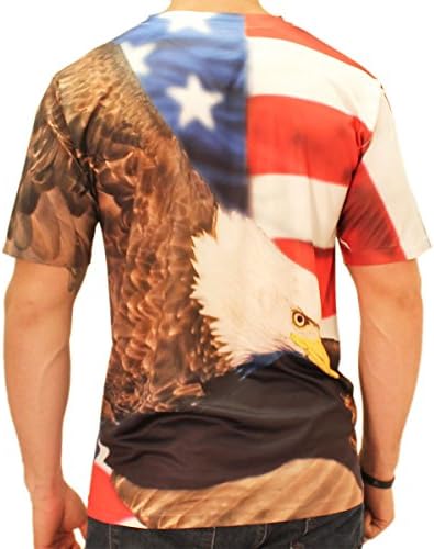 Eagle Flag Wrap Around Sublimated T-shirt (large)