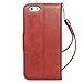 ACO-UINT iPhone 6s Plus Wallet Case,Retro Emboss Flower Wallet Leather Case,Folio Flip Cover Strap Case for iPhone 6/6s Plus Dark Brown